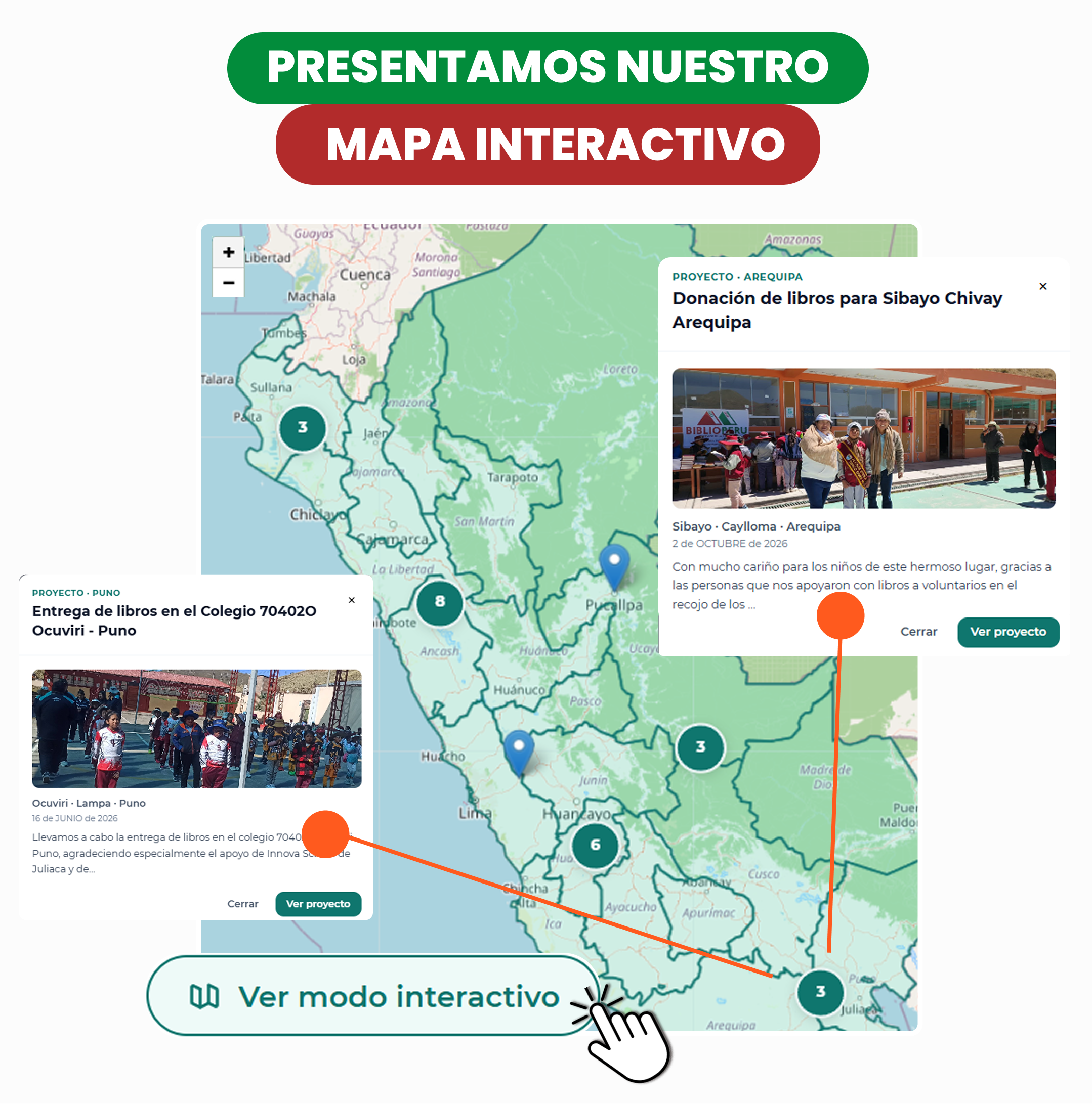 Mapa interactivo Biblio Perú